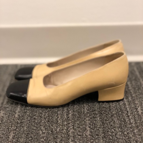 Chanel Leather Cap Toe Pumps - Picture 2 of 6